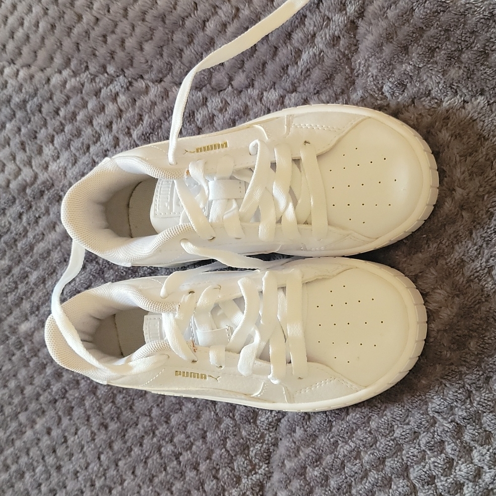 All White puma Kids Size 11.5